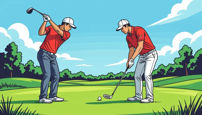 初心者におすすめのフェアウェイウッド選び - illustration for fairway wood tee shot comparison