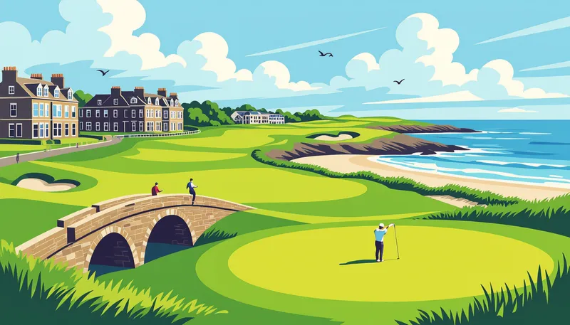 世界的なゴルフコースランキングの基準 - illustration for famous world golf courses features