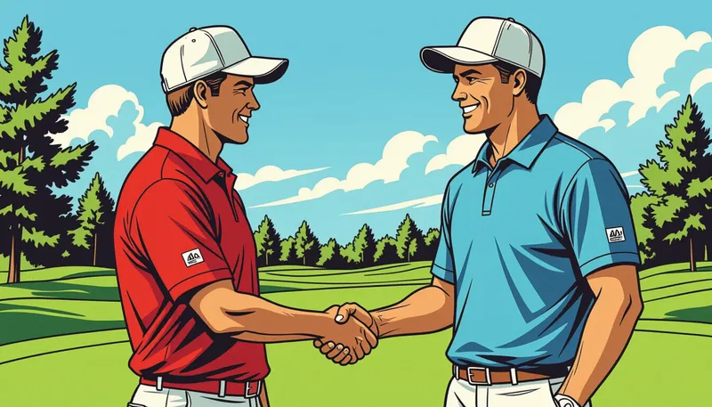 ゴルフにおける同伴者への配慮の重要性 - illustration for fellow player courtesy manners