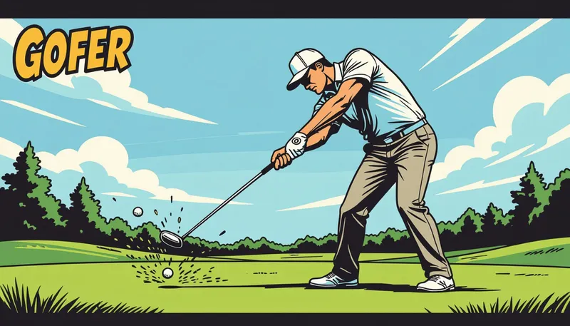 ダフリを防ぐための正しいセットアップ - illustration for fix fat shots iron technique