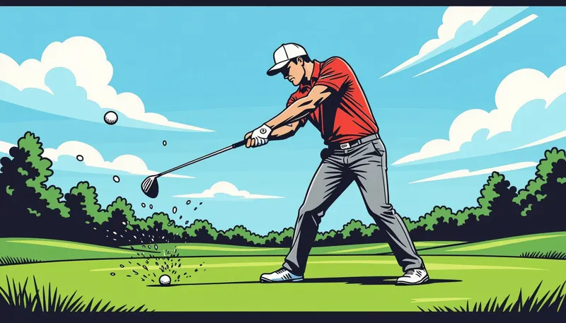 ダフリを直すための実践ドリル - illustration for fix fat shots iron technique