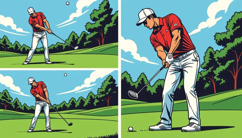 止める素振りで腕の伸びを改善 - illustration for fix topped iron shots drills