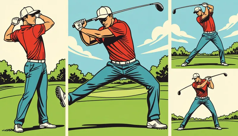 柔軟性トレーニングの最適なタイミング - illustration for flexibility golf swing improvement