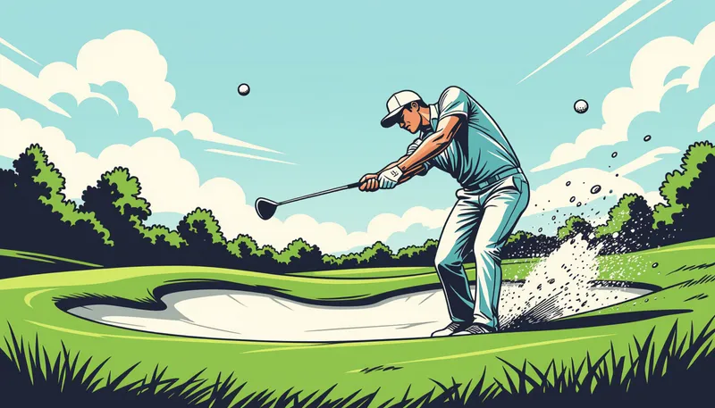 スイングテクニックと打ち方のコツ - illustration for flop shot technique tips