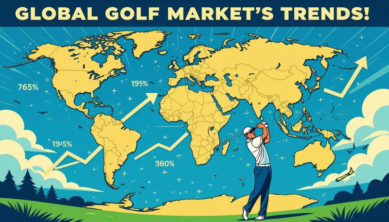 地域別市場動向と特徴 - illustration for global golf market trends