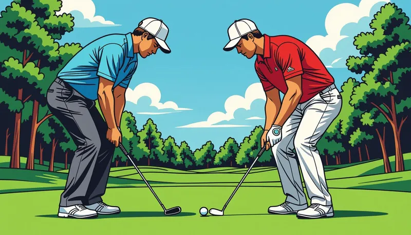 ボール位置の正確な決め方 - illustration for golf address setup position