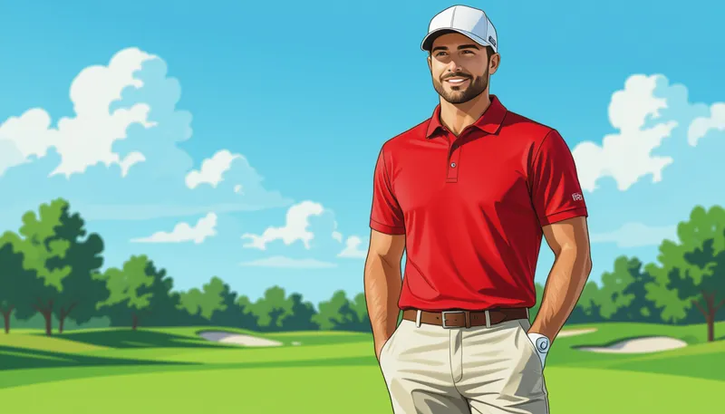 おしゃれなコーディネートのコツ - illustration for golf apparel selection etiquette