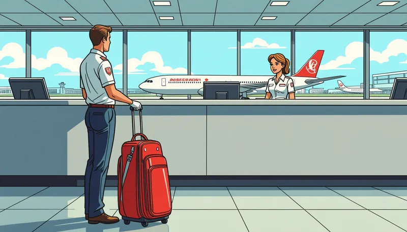 ゴルフバッグの飛行機預け入れの基本 - illustration for golf bag airplane transport method