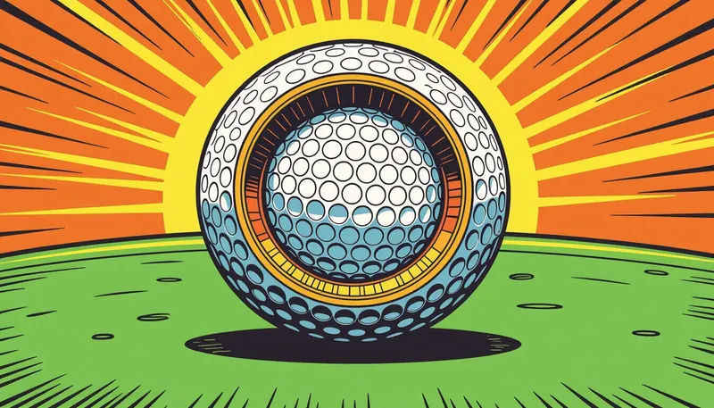 ディンプルの科学：空気抵抗を制御する微細技術 - illustration for golf ball construction flight mechanism