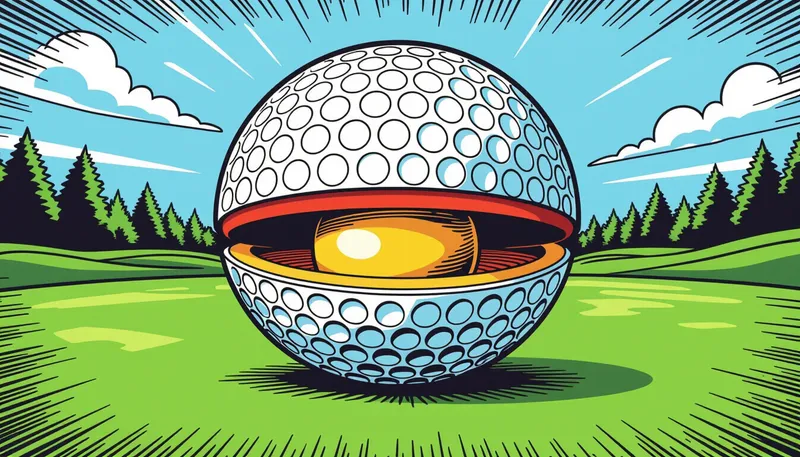 揚力の発生：マグヌス効果とディンプルの相乗作用 - illustration for golf ball construction flight mechanism