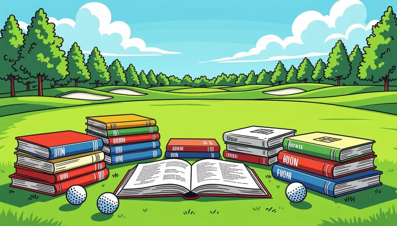 中級者向けのおすすめ教材 - illustration for golf books materials recommendations