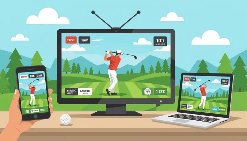 主要ゴルフ配信サービス比較 - illustration for golf broadcast streaming guide