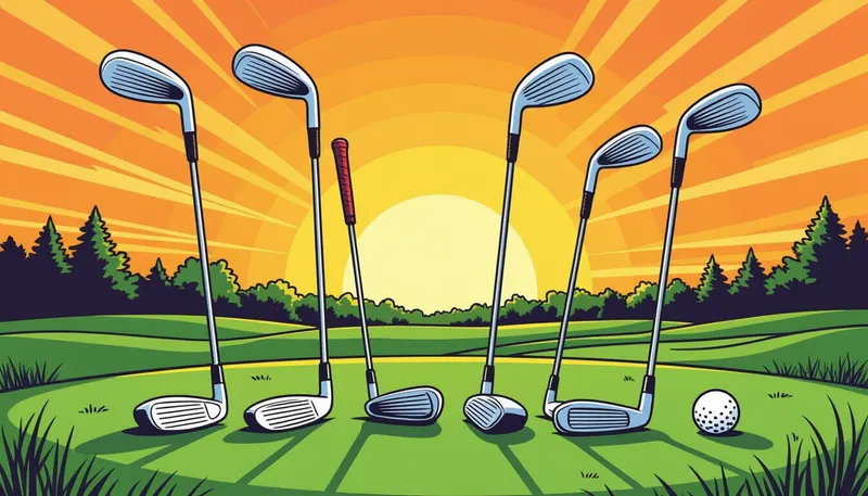 アイアン：正確性とコントロールの要 - illustration for golf club types explained