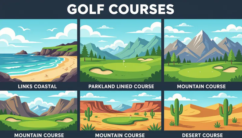 ゴルフコースの分類システム - illustration for golf course types characteristics