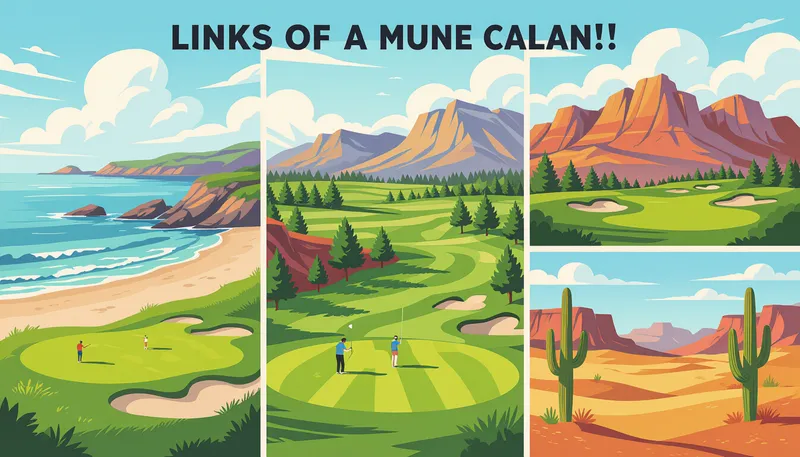 コースタイプ別攻略法 - illustration for golf course types characteristics