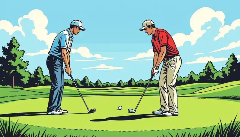 状況別エチケットガイド - illustration for golf etiquette manners guide