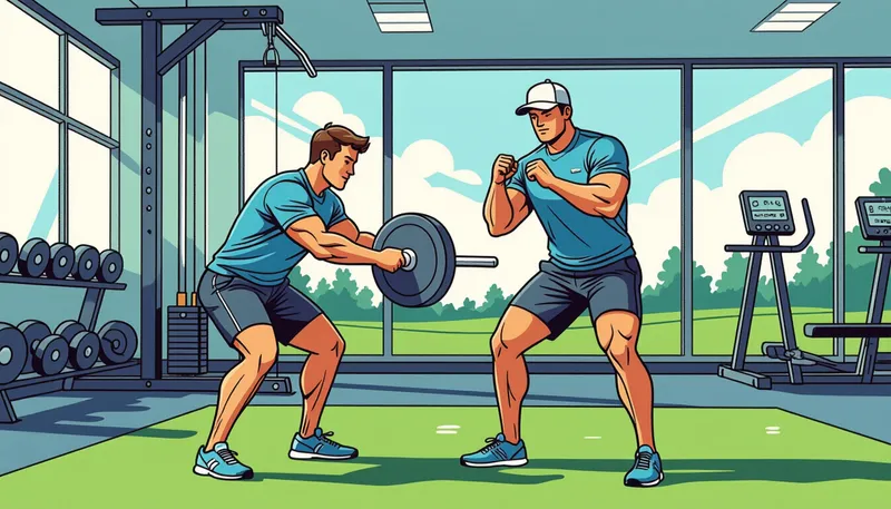 トレーニングプログラムの組み立て方 - illustration for golf fitness elements training
