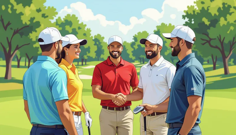 ゴルフスクールで自然に仲間を作る - illustration for ゴルフ仲間の作り方と広げ方