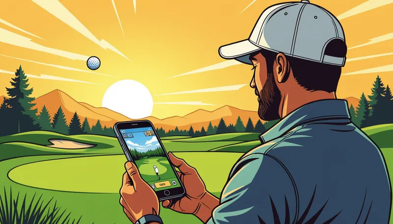 ゴルフゲームアプリの選び方：あなたに最適なアプリを見つける - illustration for golf games apps enjoyment