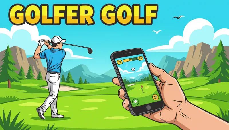ゴルフゲームアプリで上達する5つのコツ - illustration for golf games apps enjoyment