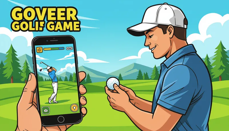 実際のゴルフ上達にも役立つアプリ活用法 - illustration for golf games apps enjoyment