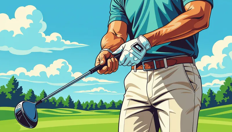 グローブ素材の選び方：天然皮革 vs 合成皮革 - illustration for golf glove selection care
