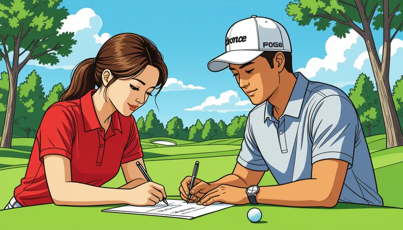 目標の種類：アウトカム・パフォーマンス・プロセス目標 - illustration for ゴルフの目標設定と達成プラン