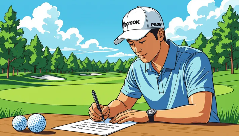 目標達成のための具体的なアクションプラン - illustration for ゴルフの目標設定と達成プラン