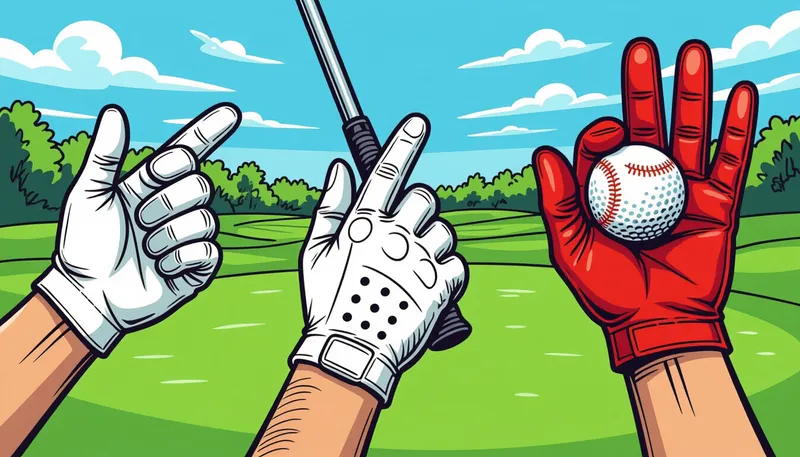 ベースボールグリップ（テンフィンガーグリップ） - illustration for golf grip types technique