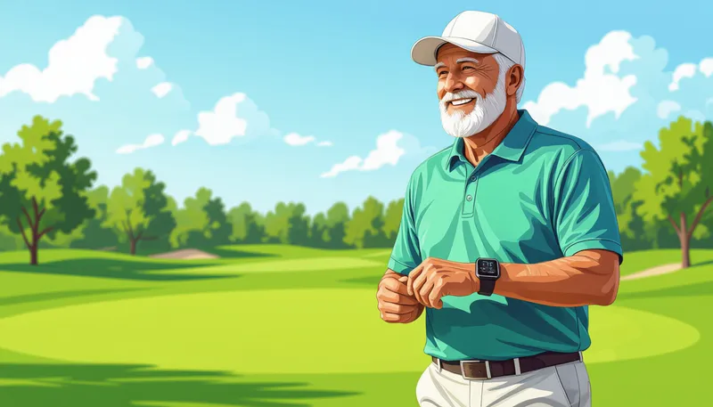 ゴルフによる健康管理の実践方法 - illustration for ゴルフを通じた健康管理