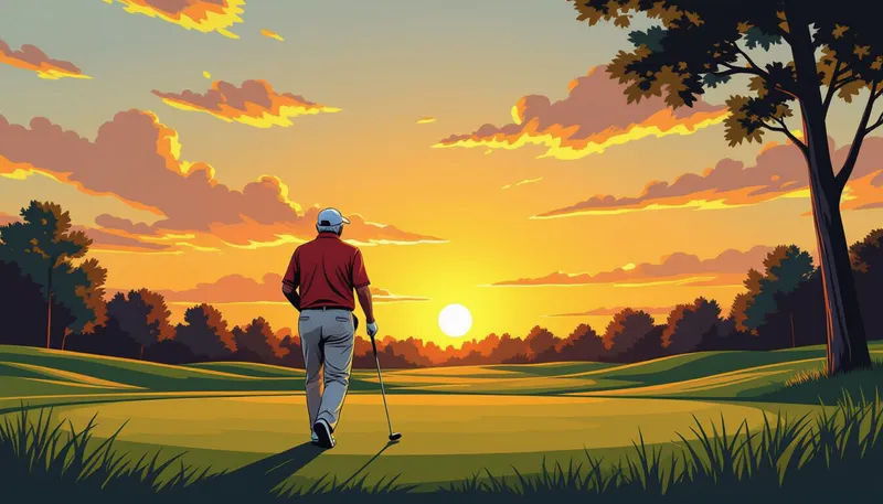 ゴルフが健康寿命を延ばす科学的根拠 - illustration for golf healthy aging longevity