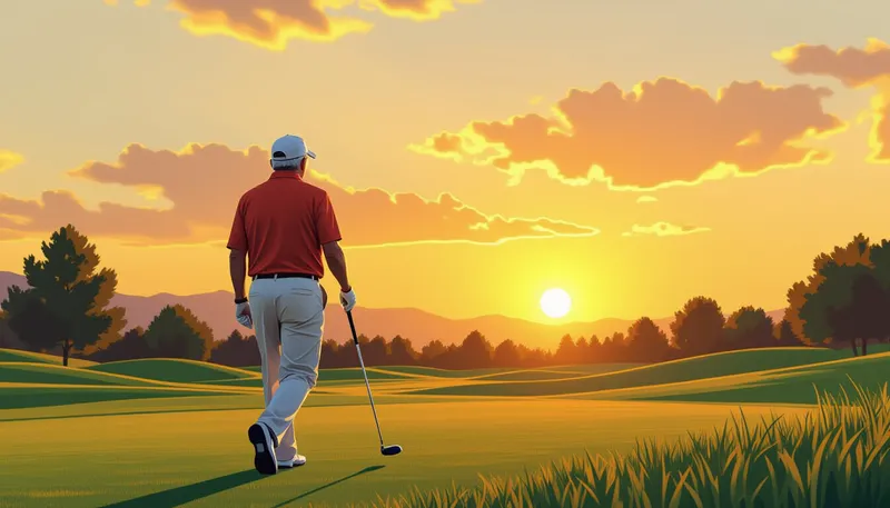 ゴルフを健康寿命延伸に活用する実践方法 - illustration for golf healthy aging longevity