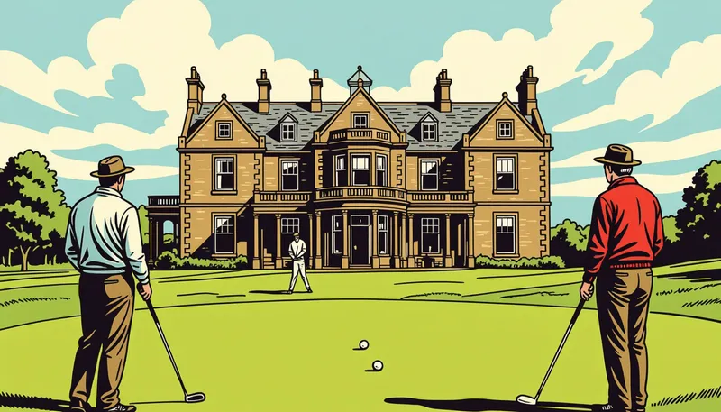 ゴルフの起源：諸説ある発祥の地 - illustration for golf history culture learning