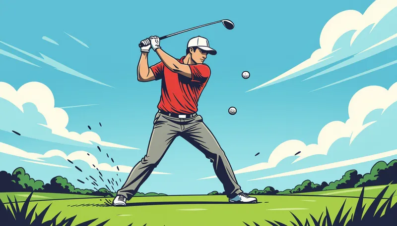 インパクトの瞬間とは何か - illustration for golf impact position technique