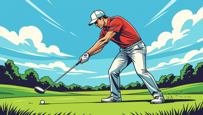 ハンドファーストとクラブヘッドの位置関係 - illustration for golf impact position technique