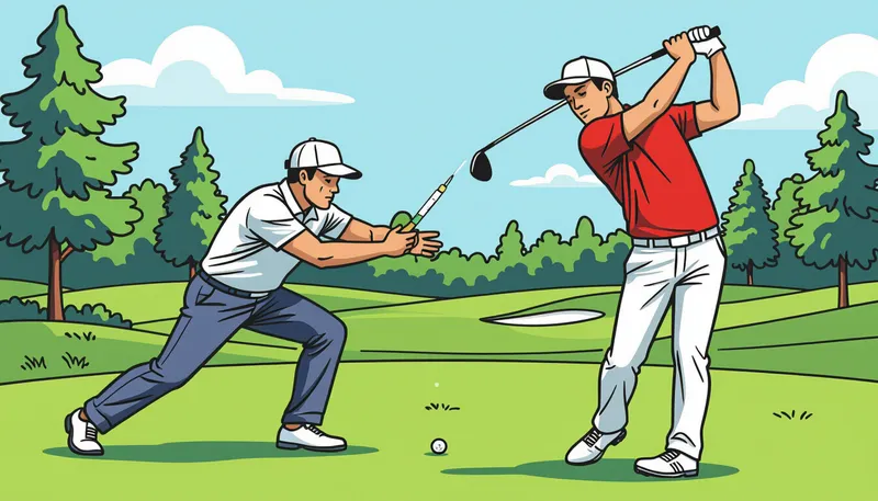 ゴルフで最も多い怪我の部位 - illustration for golf injury prevention tips