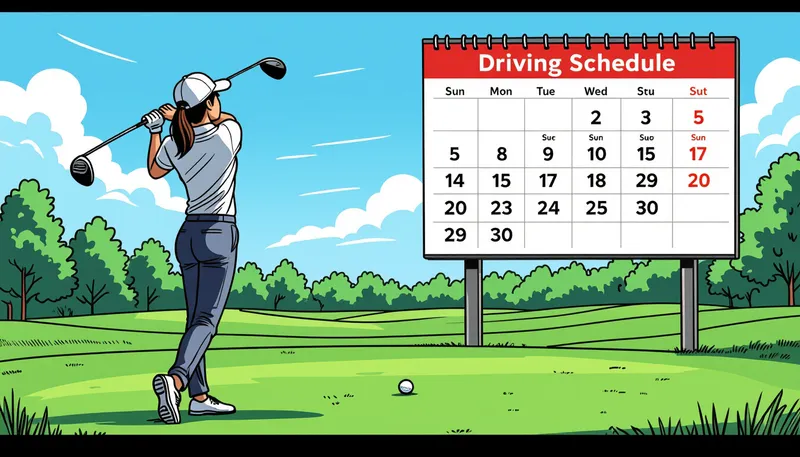 目的を持った練習の重要性 - illustration for golf practice frequency improvement rate