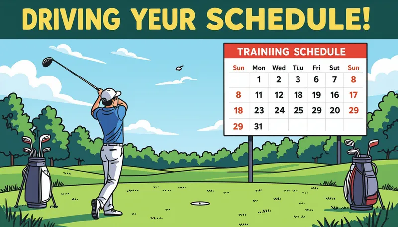 自宅でできる練習で頻度を補う - illustration for golf practice frequency improvement rate