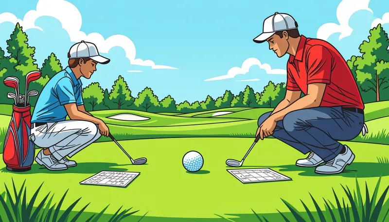 グリーン上のルールとマナー - illustration for golf rules beginners guide