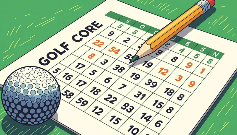 ゴルフスコアの基本的な数え方 - illustration for golf scoring counting method