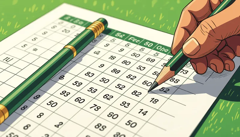 主なペナルティとスコアの数え方 - illustration for golf scoring counting method