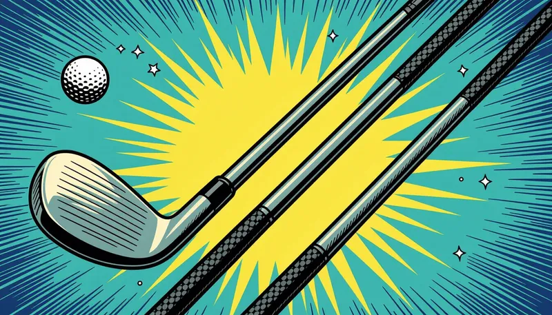 シャフトの主要素材：カーボンとスチール - illustration for golf shaft materials characteristics