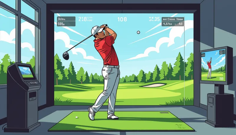 ゴルフシミュレーターの基本機能と特徴 - illustration for golf simulator effective use