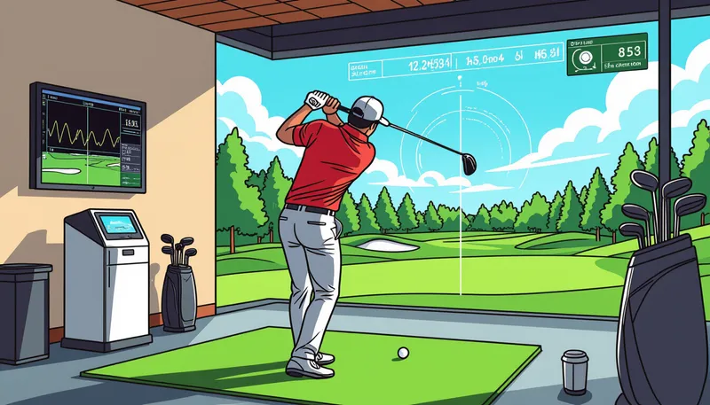 ラウンドモードを活用した実戦練習 - illustration for golf simulator effective use