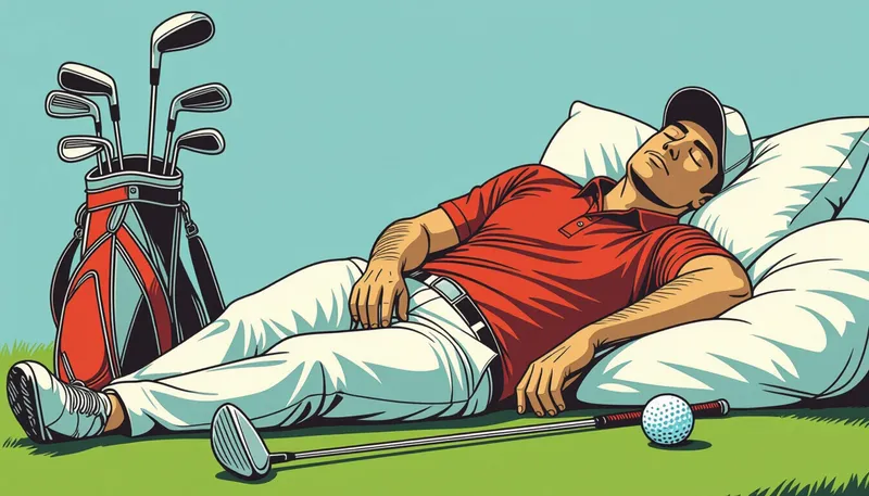 睡眠がゴルフパフォーマンスに与える影響 - illustration for golf sleep relationship performance