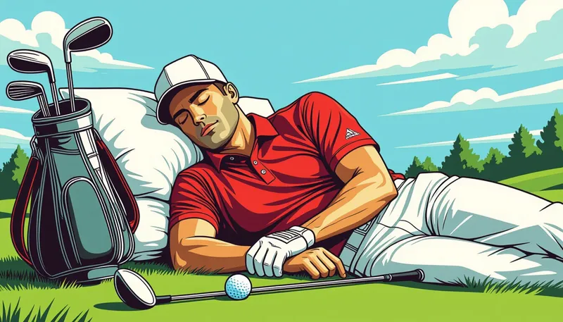 睡眠不足がスコアに与える具体的な影響 - illustration for golf sleep relationship performance