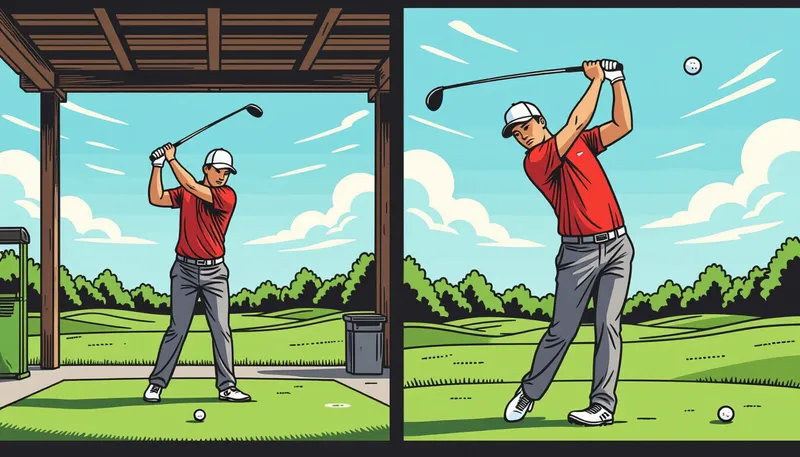 筋肉記憶のメカニズム：脳が作る運動の神経回路 - illustration for golf swing muscle memory training