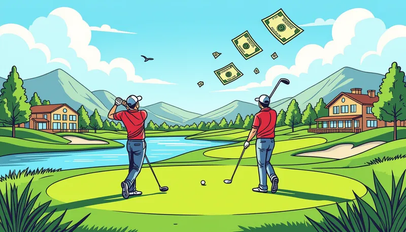米国における具体的な経済効果事例 - illustration for golf tourism economic impact