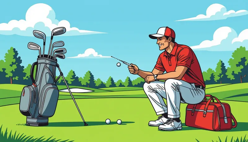 カートバッグ(ラウンドバッグ)に入れる小物 - illustration for golf trip packing list essentials