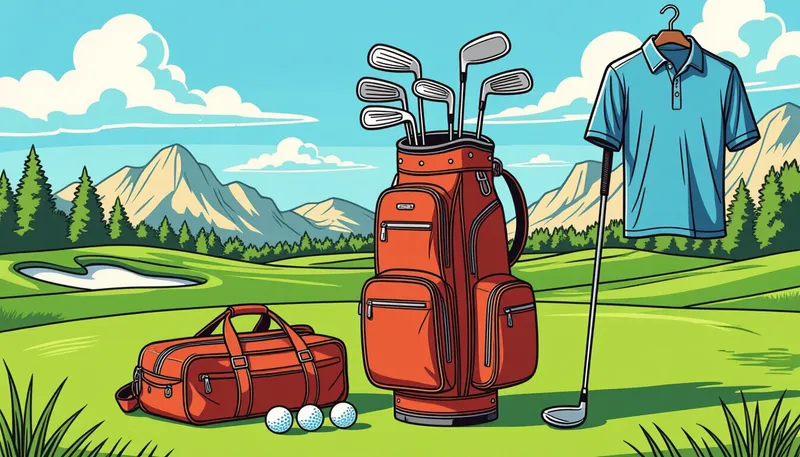 忘れ物を防ぐための準備のコツ - illustration for golf trip packing list essentials